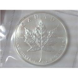 1989 CANADA FIVE DOLLAR SILVER MAPLE LEAF (UNC)