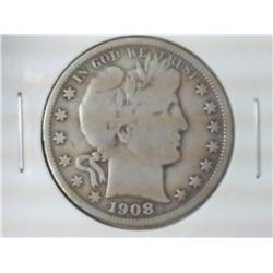 1908-O BARBER HALF DOLLAR (VERY GOOD)