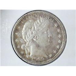 1909-D BARBER QUARTER (AU)