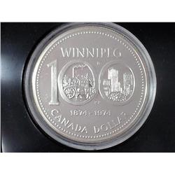 1974 CANADA WINNIPEG $ (SPECIMEN) .3750 OZ. ASW