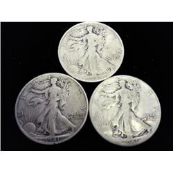1941, 41 & 41-S WALKING LIBERTY HALF DOLLARS