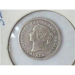 1885 CANADA FIVE CENTS (SILVER)