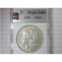 1898 MORGAN SILVER DOLLAR (AS SHOWN) (UNC)