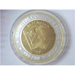 PRESIDENT CASINO $20 SILVER TOKEN (UNC)