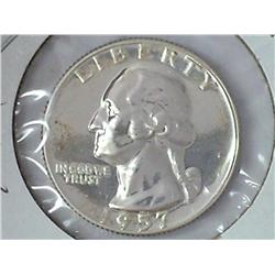 1957 WASHINGTON SILVER QUARTER PROOF