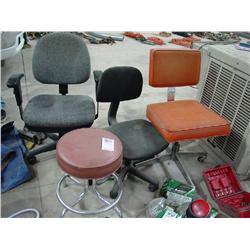 CHAIRS & STOOLS (X5)