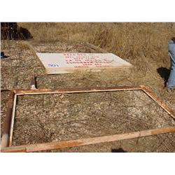 PIPE SIGN FRAME & WOOD SIGN
