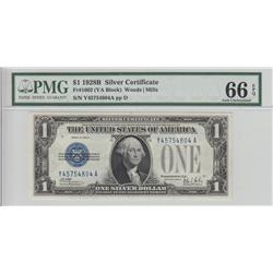 GEM $1 1928 B SILVER CERTIFICATE RARE YA BLOCK PMG
