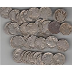 ROLL OF 40 BUFFALO NICKELS MIXED DATES