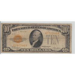 $10 GOLD CERTIFICATE 1928