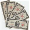 Image 1 : LOT OF 5 RED SEAL $2 LEGAL TENDERS 1953