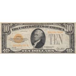 $10 GOLD CERTIFICATE 1928