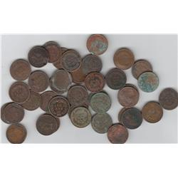 ROLL OF 40 INDIAN HEAD CENTS MIXED DATES