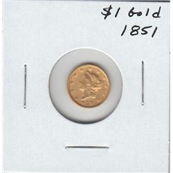 $1 GOLD 1851 DOLLAR