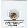 Image 1 : MEXICO 22K MAXIMILLIAN SMALL GOLD COIN