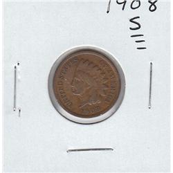 KEY DATE INDIAN HEAD CENT 1908 S