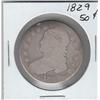 Image 1 : 1829 HALF 50 CENT BUST SILVER