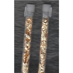 2 VIALS OF GOLD FLAKE