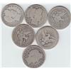 Image 1 : LOT OF 6 BARBER SILVER QUARTERS