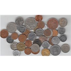GROUP OF 40 WORLD COINS