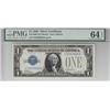 Image 1 : $1 1928 FUNNY BACK PMG EPQ 64 EA BLOCK