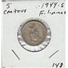 Image 1 : 5 CENT CENTAVOS 1944 S U.S OF AMERICA FILIPINAS