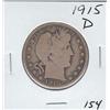 Image 1 : 1915 D BARBER SILVER HALF 50 CENT