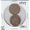Image 1 : 1859 AND 1861 INDIAN HEAD CENT