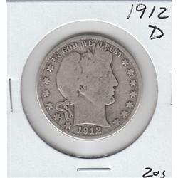 1912 D BARBER SILVER HALF