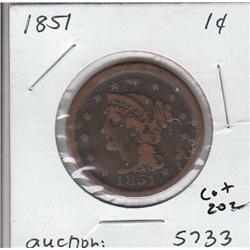 1851 LARGE COPPER CENT