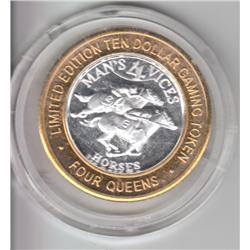 .999SILVER BULLION CASINO ROUND FOUR QUEENS