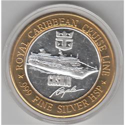 SILVER BULLION CASINO ROYAL CARRIBEAN SILVER ROUND .999 FINE SILVER