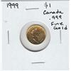 Image 1 : GOLD .9999 FINE $1 CANADA 1999 BRILLIANT UNCIRCULATED ELIZABETH 2