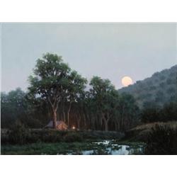 Stack, Michael - Camp in the Cottonwoods (b. 1947)