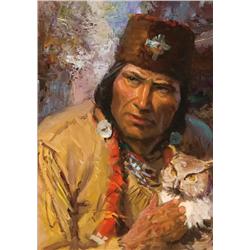 Lovell, Tom - Indian with Owl Study (1909-1997)