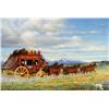 Image 3 : Tony Jankowski (1937) 12"x16" o/c signed front & back, titled on back "Stagecoach"