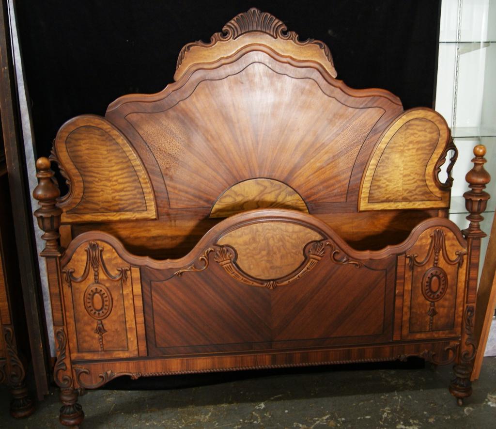1920's four piece Walnut bedroom set matching highboy,night stand and