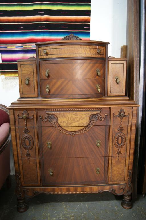 1920's four piece Walnut bedroom set matching highboy,night stand and
