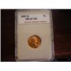 Image 1 : 1957d ms67 rd graded lincoln cent
