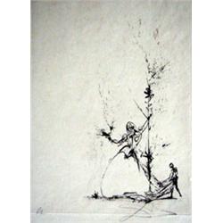 Dali "Les Amours de Cassandre" 1968 "La Femme au Page" Etching