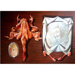 Dali "Les Spoutniks Astiques D'Asticots Statistiques" 1971 Lithograph with Etching