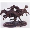 Image 1 : Wounded Bunkie (mini) Bronze Sculpture by Frederic Remington. 10.5"H x 11.75"L x 6"W