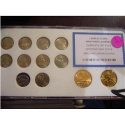 lewis and clark westward journey complete p and d set bu