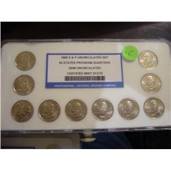 1999 d and p 50 state program quarters gem uncirculated