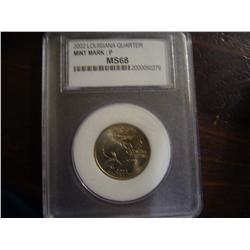 2002 louisiana quarter graded ms68
