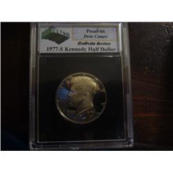 1977-s proof 66 graded deep cameo half dollar