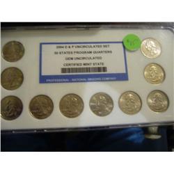 2004 d and p 50 states program quarters gem uncirculated