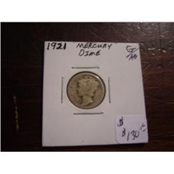 1921 key date mercury dime
