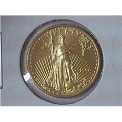 1996 US FIVE DOLLAR GOLD COIN 1/10 OZ FINE GOLD