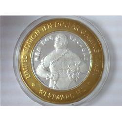 WESTWARD HO CASINO $10 SILVER TOKEN (UNC)